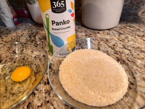 Panko breadcrumbs with shredded parmesan