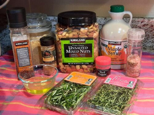 Savory Spiced Mixed Nuts ingredients